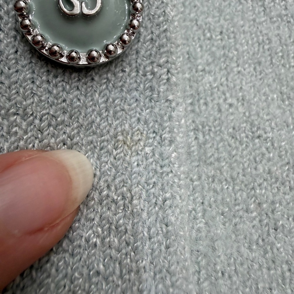 St John Collection‎ Vintage Powder Blue Santana Mini Dress Buttons Twee Luxury 2 - Picture 6 of 16